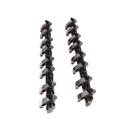 Chevy LS1 Stainless Steel Shaft Pro Series Rocker Arm System, 1.7 Ratio, Needle Bearing Trunnion, Needle Bearing Tip