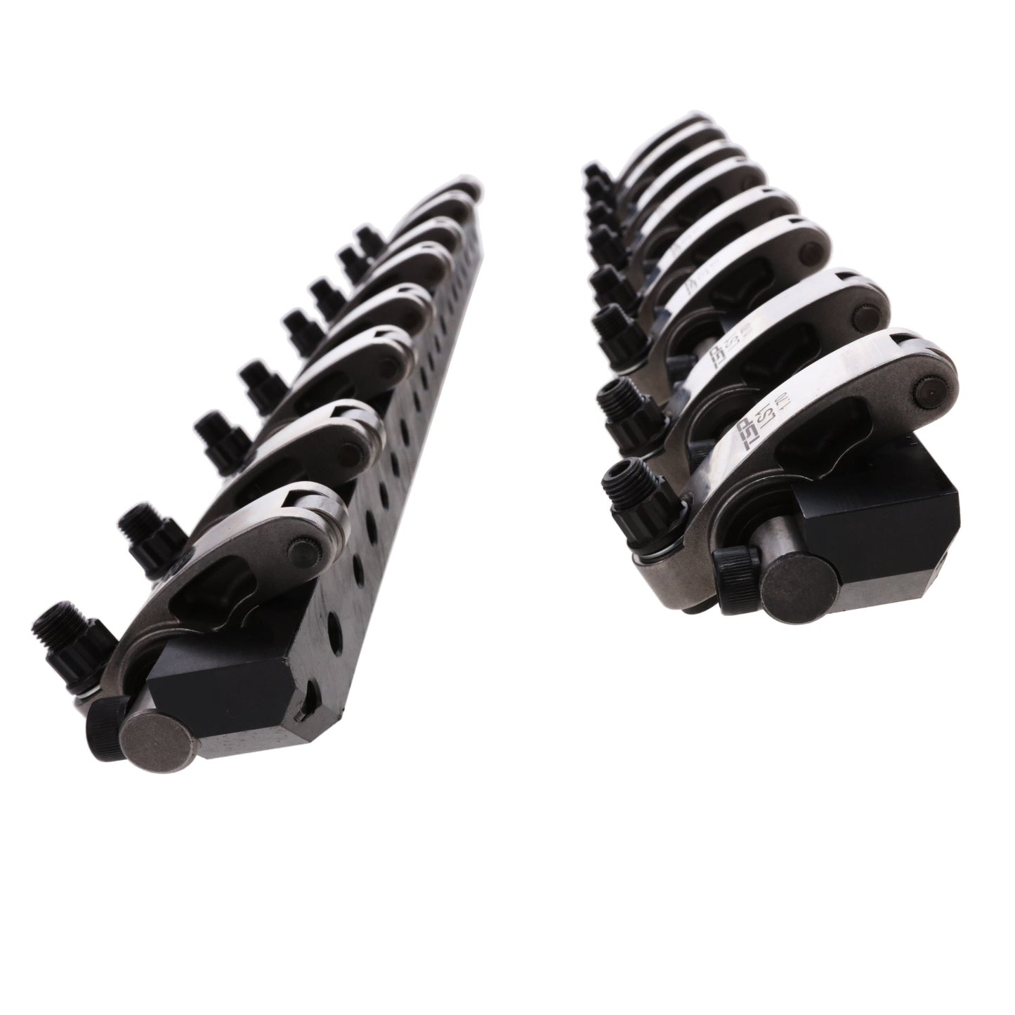 Chevy LS1 Stainless Steel Shaft Pro Series Rocker Arm System, 1.7 Ratio, Needle Bearing Trunnion, Needle Bearing Tip