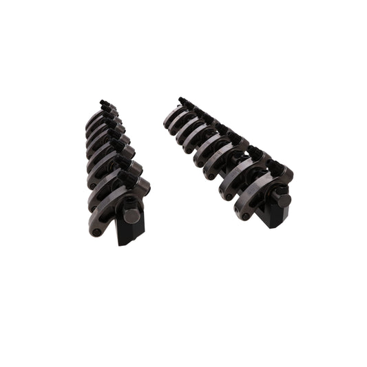 Chevy LS1 Stainless Steel Shaft Pro Series Rocker Arm System, 1.7 Ratio, Bronze Bushing Trunnion, Needle Bearing Tip