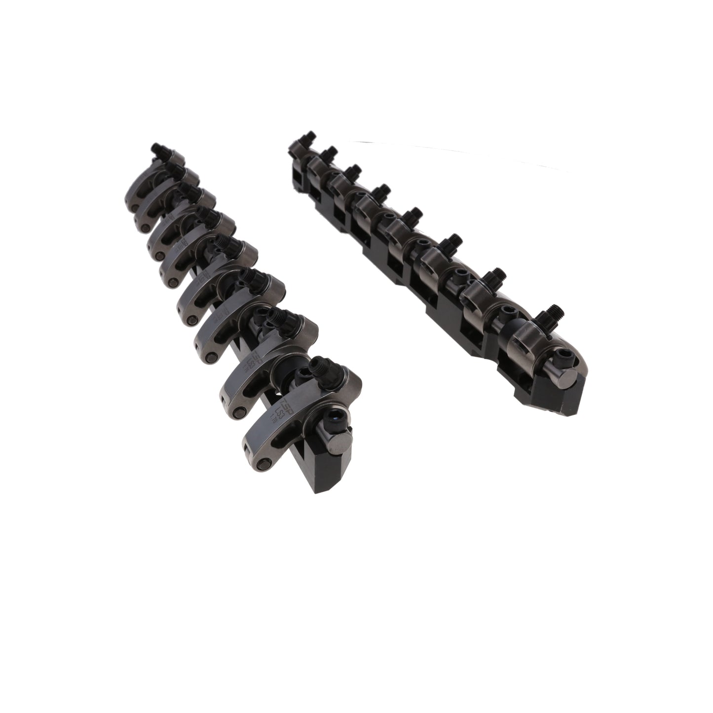 Chevy LS3 Stainless Steel Shaft Pro Series Rocker Arm System, 1.7 Ratio, Needle Bearing Trunnion, Needle Bearing Tip