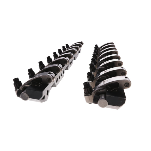 Chevy LS3 Stainless Steel Shaft Pro Series Rocker Arm System, 1.7 Ratio, Needle Bearing Trunnion, Needle Bearing Tip