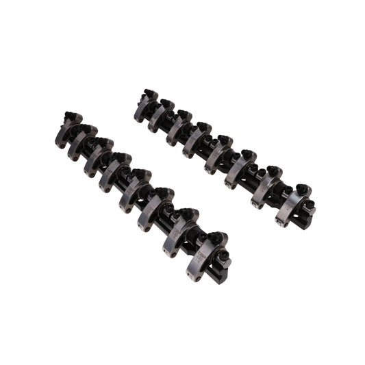 Chevy LS3 Stainless Steel Shaft Pro Series Rocker Arm System, 1.7 Ratio, Bronze Bushing Trunnion, Needle Bearing Tip