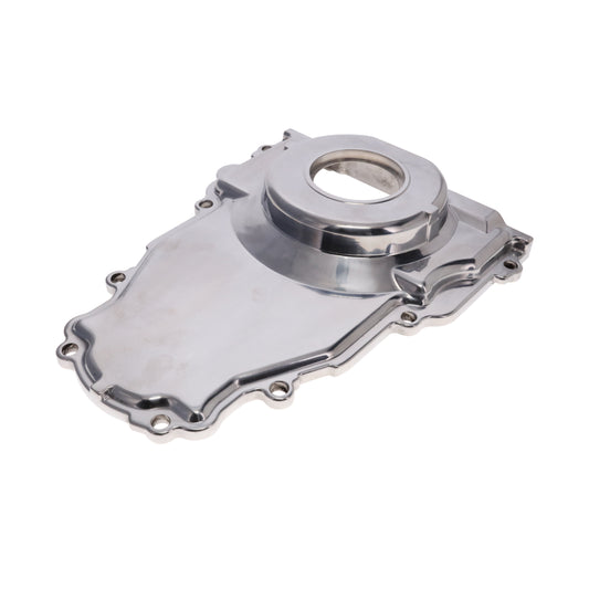 GM LS 1-Piece Aluminum Timing Cover with Crank Seal and Gasket - Polished