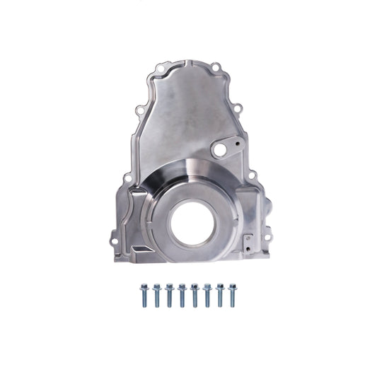 GM LS 1-Piece Aluminum Timing Cover with Cam Position Sensor Provision - Polished