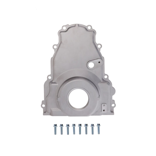 GM LS 1-Piece Aluminum Timing Cover with Cam Position Sensor Provision - Satin