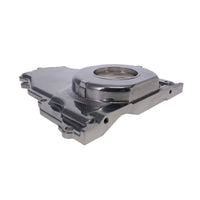 GM LS 1-Piece Aluminum Timing Cover with Cam Position Sensor Provision, Harness, Crank Seal, and Gasket - Polished