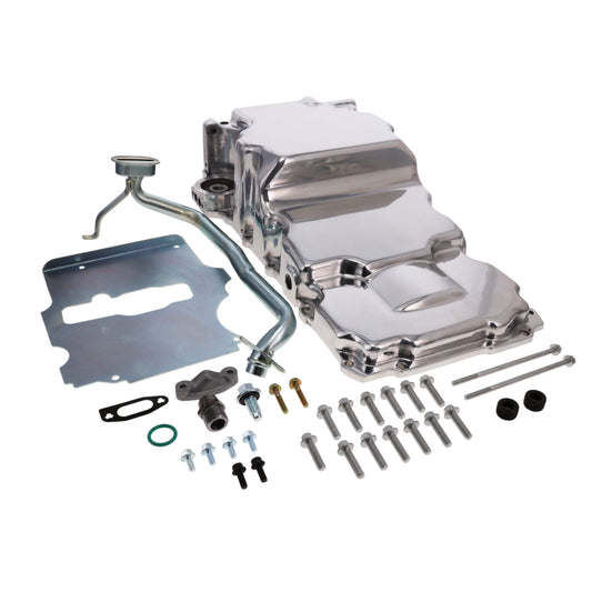 LS Aluminum Rear Sump Low-Profile Retro-Fit Oil Pan with Added Clearance - Polished