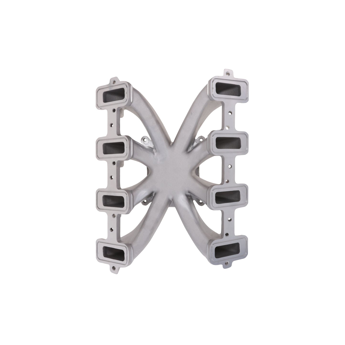 GM LS Cathedral Port Carbureted Single Plane Aluminum Intake Manifold - Satin