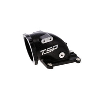 GM LS 105mm Cast Aluminum Throttle Body Elbow with 4150 Flange - Black