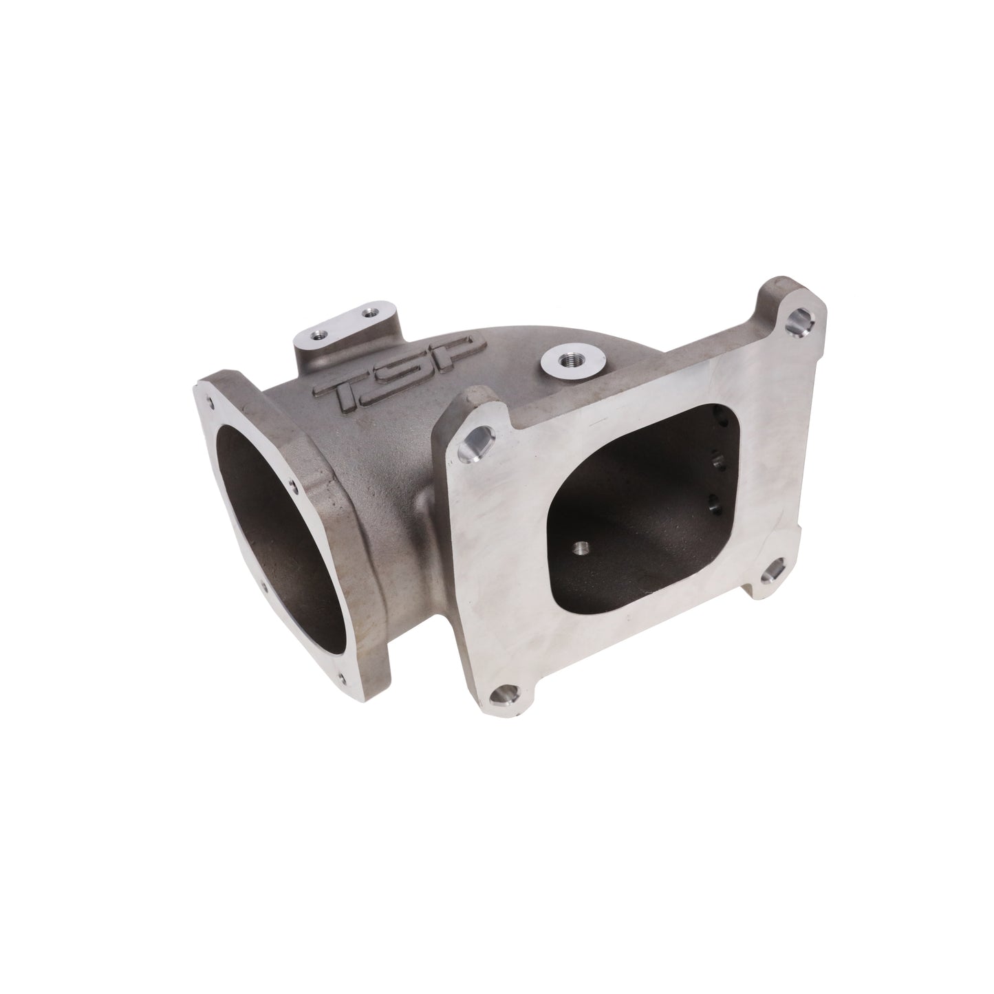 GM LS 104mm Cast Aluminum Throttle Body Elbow with 4150 Flange - Satin