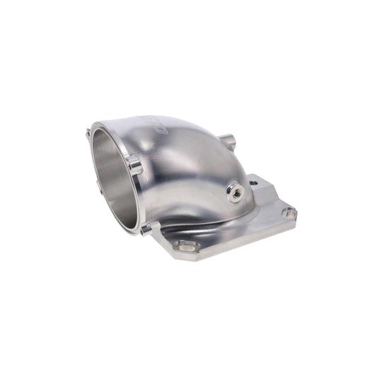 V Series GM LS 105 mm Billet Aluminum Throttle Body Elbow with 4150 Flange - Natural