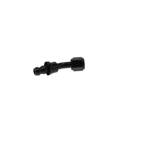 -6AN Female Swivel to 3/8 in. Push-on 45 Degree Fuel Hose End Fitting