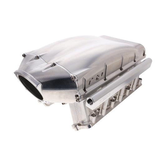 GM LS Cathedral Port V Series Billet Aluminum Mid-Rise Intake Manifold - Natural