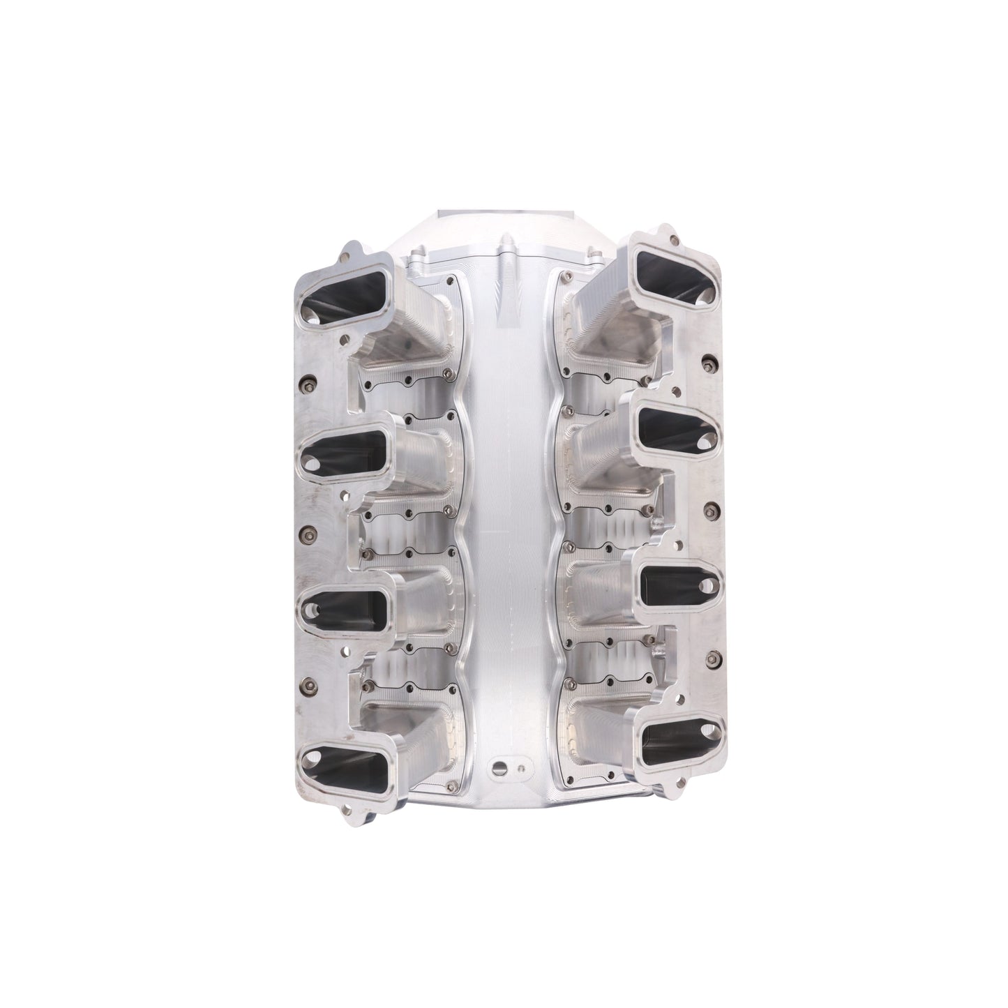 GM LS Cathedral Port V Series Billet Aluminum Mid-Rise Intake Manifold - Natural