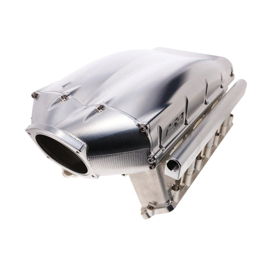 GM LS Rectangle Port V Series Billet Aluminum Hi-Rise Intake - Natural