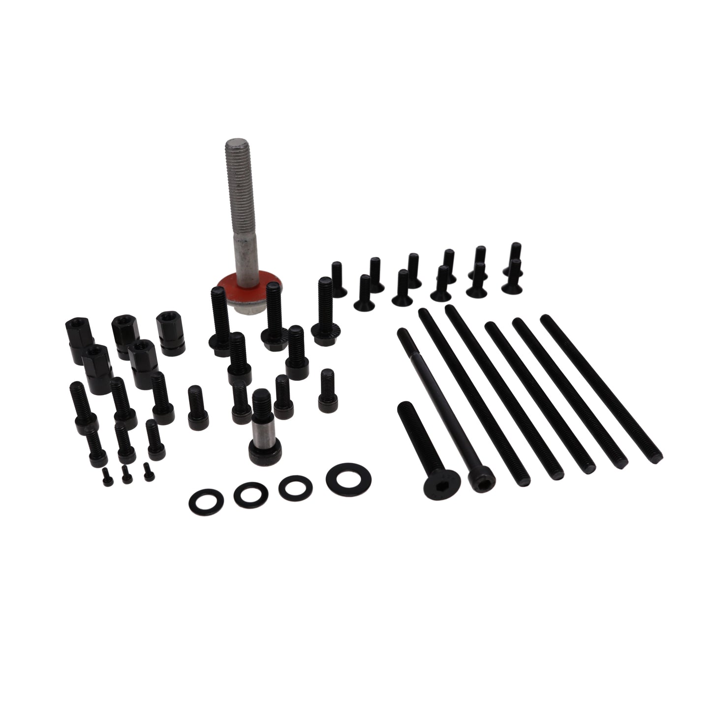 GM LT Serpentine Front Drive System Brackets, Pulleys, and Belt Tensioner - Black