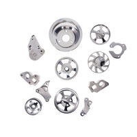 GM LT Serpentine Front Drive System Brackets, Pulleys, and Belt Tensioner - Polished