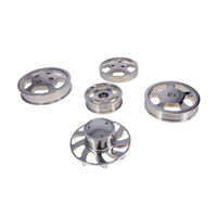 GM LT Serpentine Front Drive System Brackets, Pulleys, and Belt Tensioner - Polished