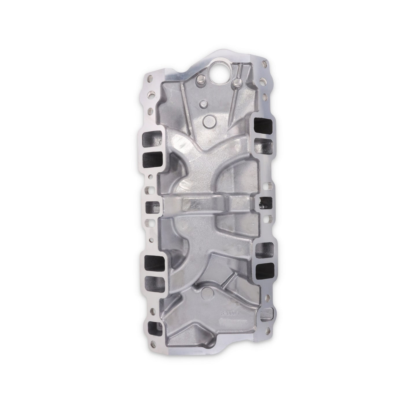 Chevy Small Block Carbureted Dual Plane Aluminum Intake Manifold - Polished
