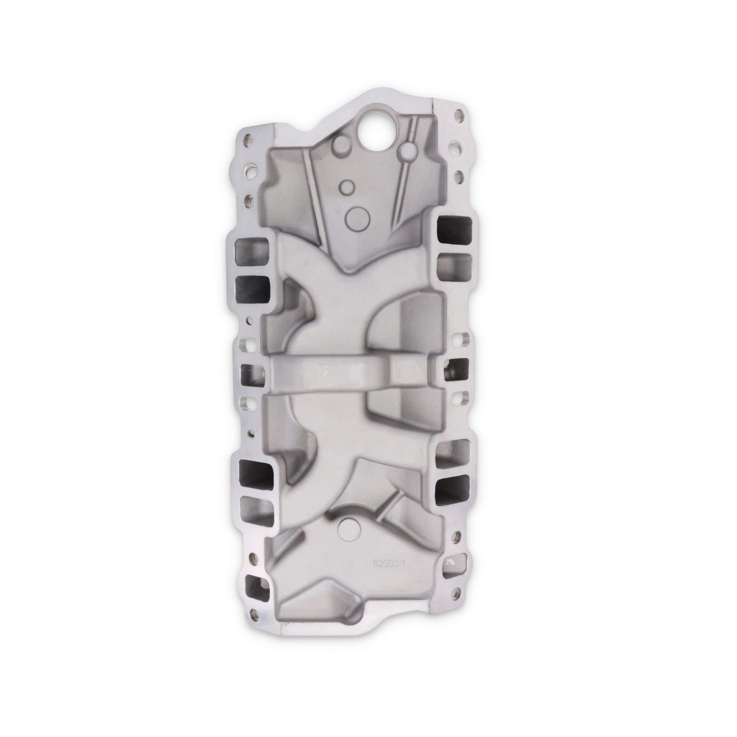 Chevy Small Block Carbureted Dual Plane Aluminum Intake Manifold - Satin