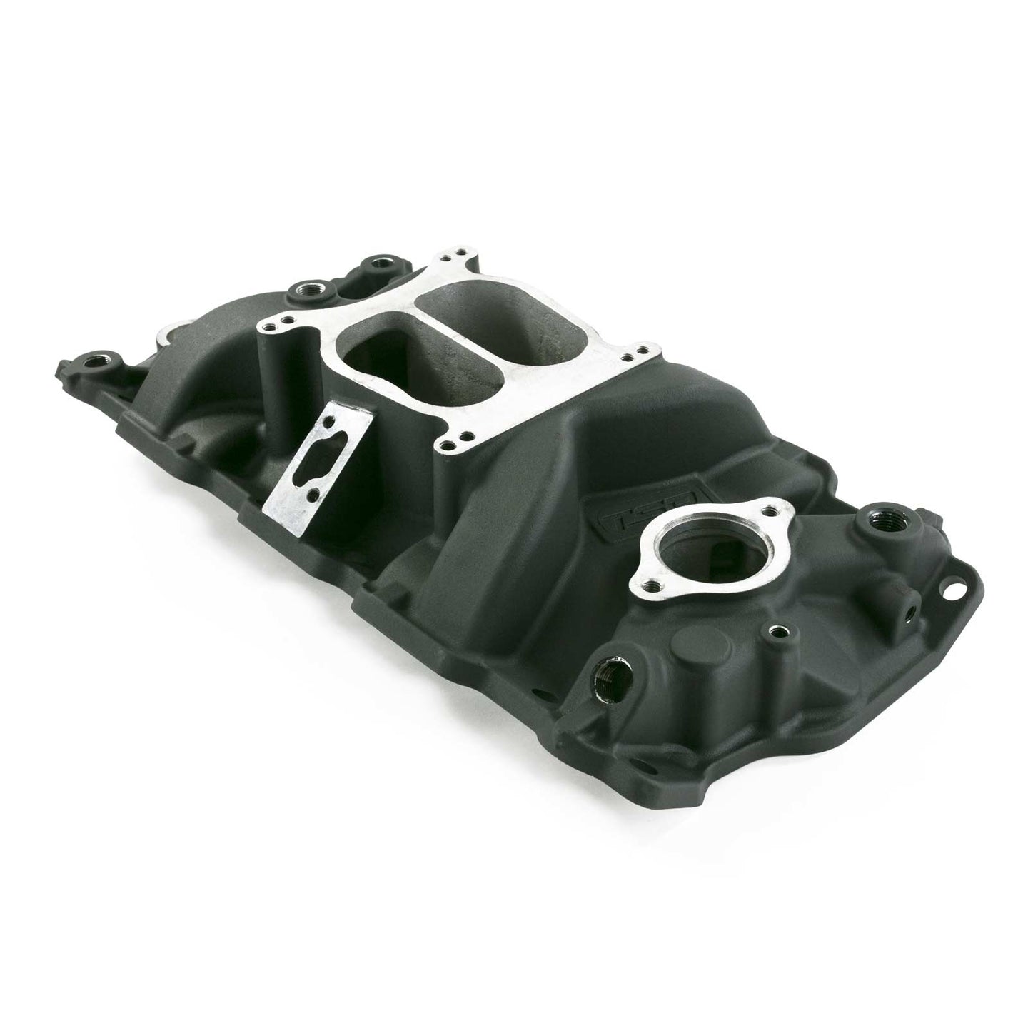 TSP_Chevy_Small_Block_Black_Dual_Plane_Intake_Manifold_Angle_82001BK