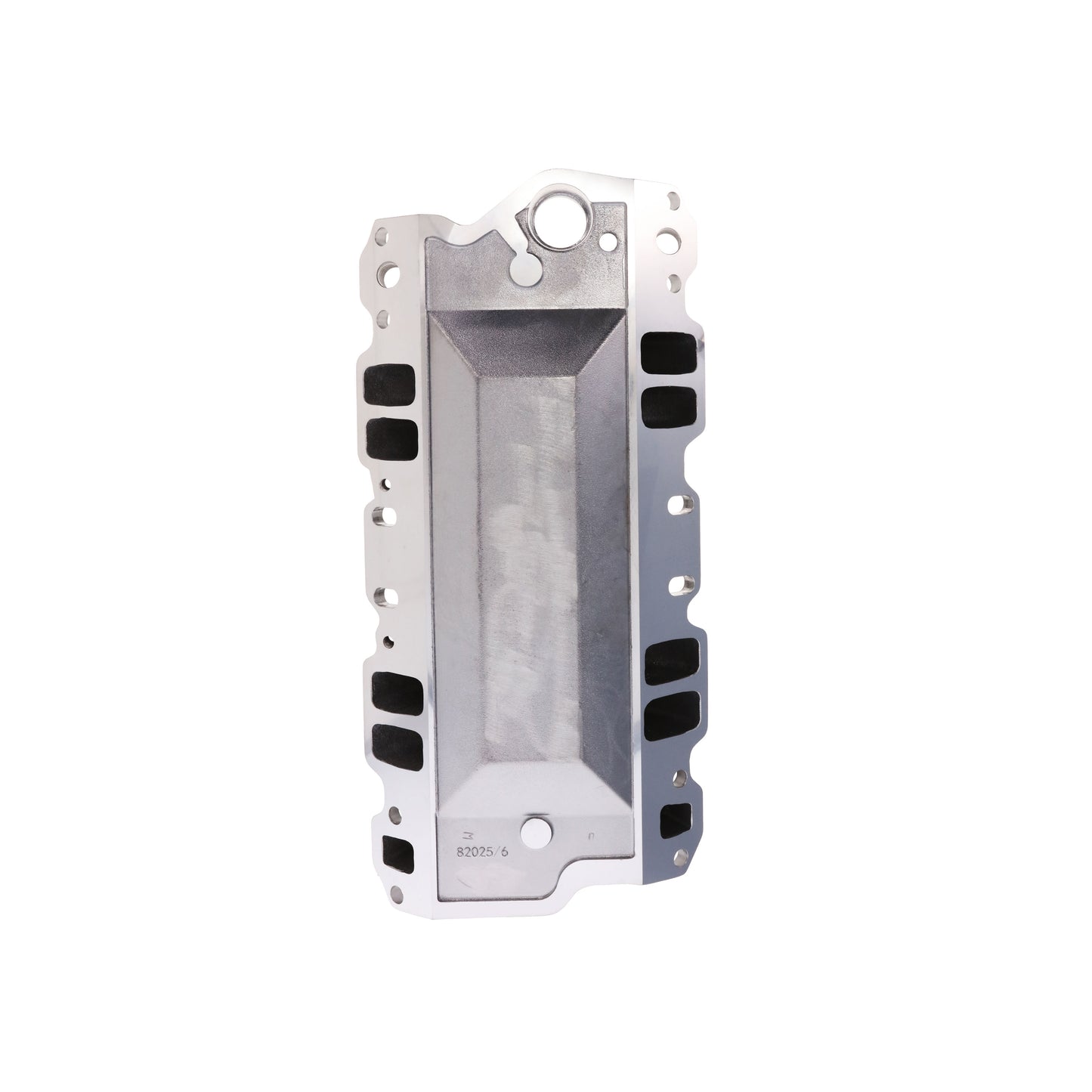 Chevy Small Block Carbureted Polished Aluminum Dual Plane Air Gap Intake Manifold