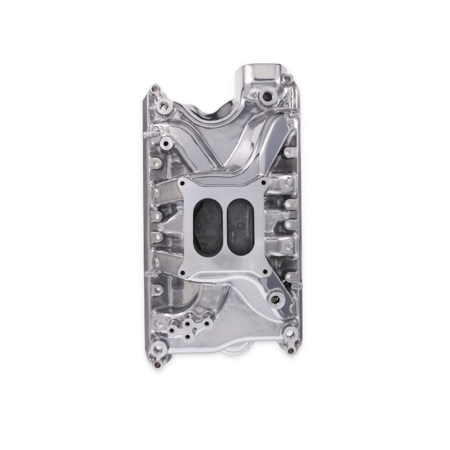 Ford 351W Carbureted Aluminum Dual Plane Intake Manifold - Polished