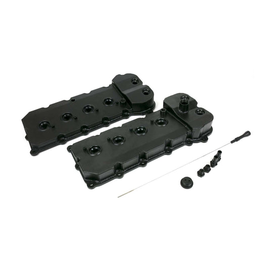 Ford 5.0 L Coyote Fabricated Aluminum Valve Covers with Dipstick