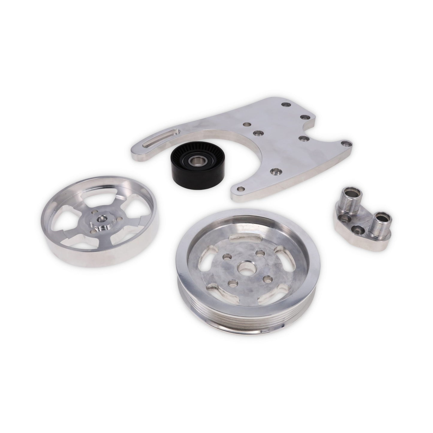 Ford 5.0L Coyote Hydraulic Power Steering Kit - Polished