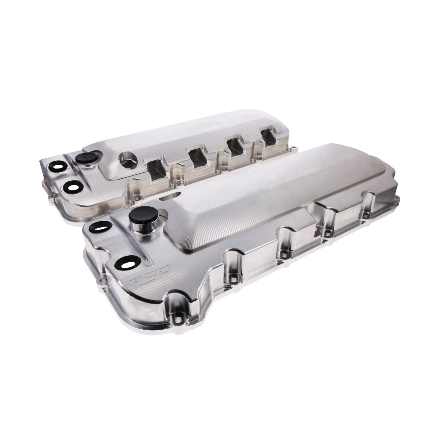 V Series Ford 5.0L Coyote Billet Aluminum Valve Covers with Coil Covers - Natural