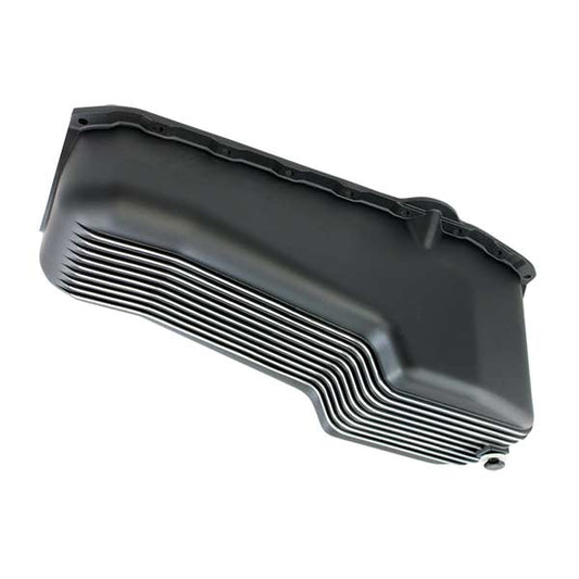 Chevy Small Block Driver Side Dipstick Finned Aluminum Oil Pan