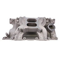 Chrysler Small Block Carbureted Dual Plane Air Gap Black Aluminum Intake Manifold