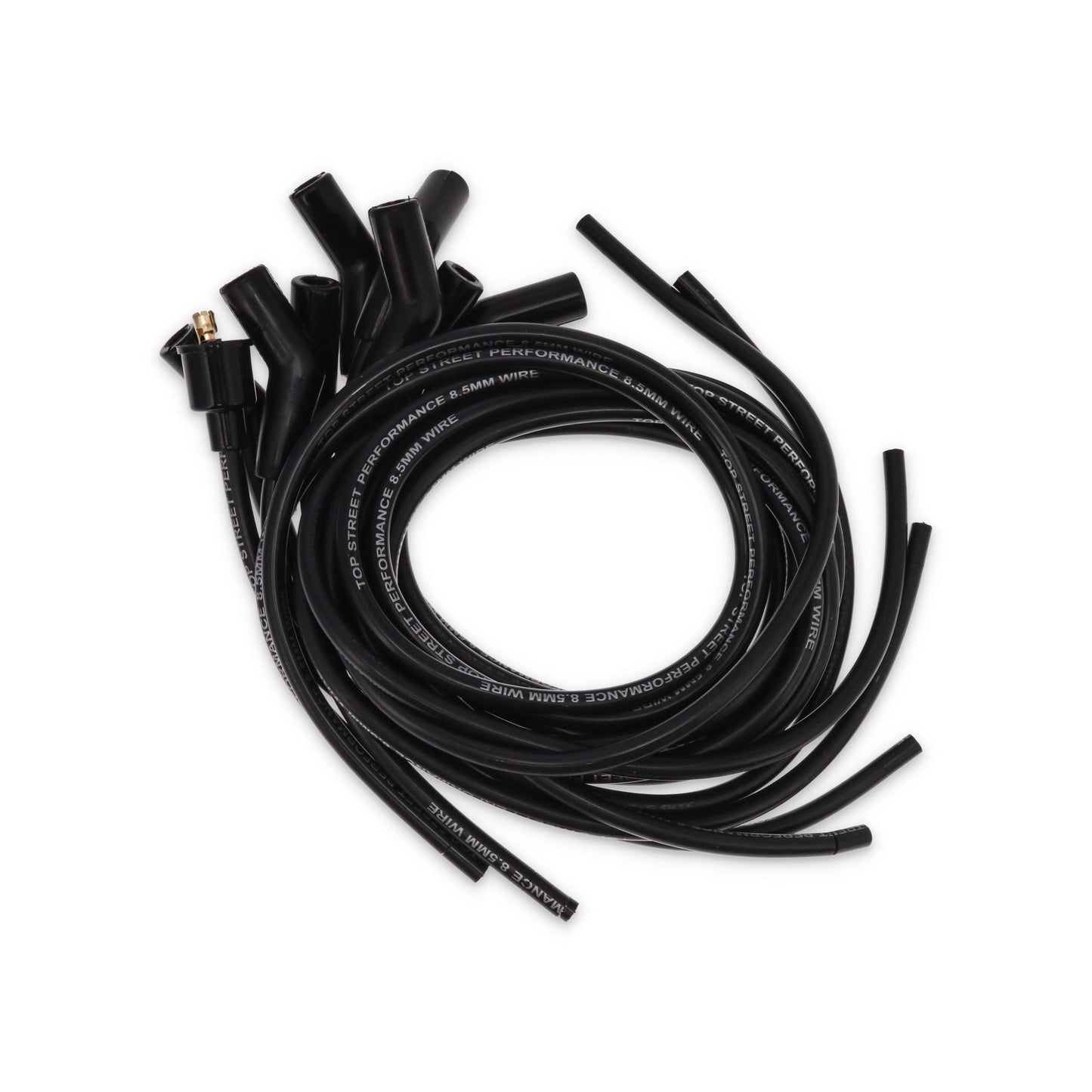 8.5mm Universal Ignition Wires with 135° Plug Boots - Black