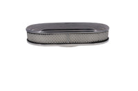 15" X 2" Full Finned Oval Aluminum Air Cleaner Kit, Paper Filter, Flat Base, Polished