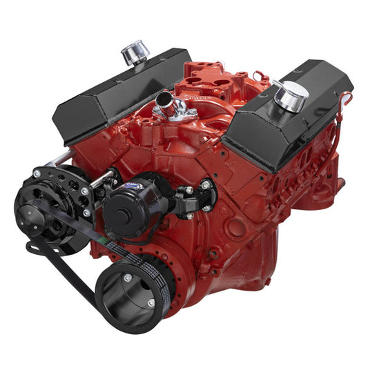 Chevy Small Block Serpentine Conversion - Alternator Only, Electric Water Pump - Black