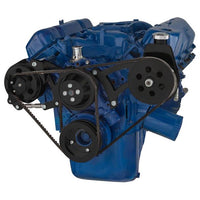 Ford 351C, 351M & 400 V-Belt System - Power Steering & Alternator - Black