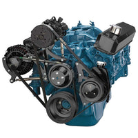Small Block Chrysler Serpentine Conversion, Air Conditioning and Power Steering - Black