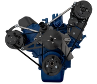 Ford 390 Serpentine System - Alternator & A/C (No Power Steering) - Black