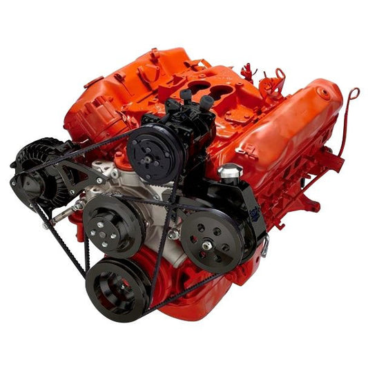 Chrysler Big Block A/C, Power Steering & Alternator System (383-440) - Black
