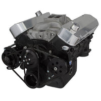 Chevy Big Block V-Belt System - Power Steering LWP - Black
