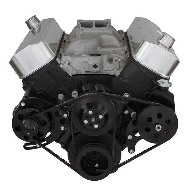 Chevy Big Block V-Belt System - Power Steering LWP - Black