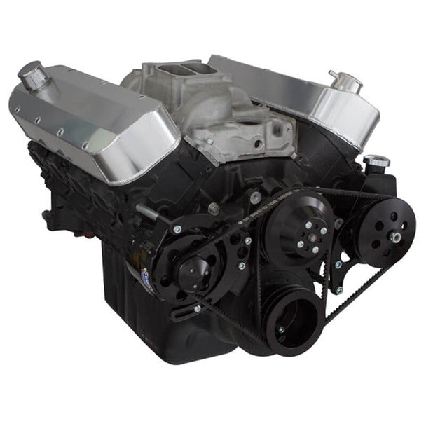 Chevy Big Block V-Belt System - Power Steering LWP - Black