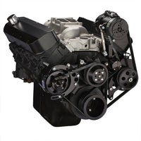 Chevy Big Block Gen. VI Serpentine Conversion Kit - AC, Alternator & Power Steering, Long Water Pump - Black