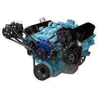 Pontiac Serpentine Conversion - AC, Power Steering & Alternator - Electric Water Pump - Black