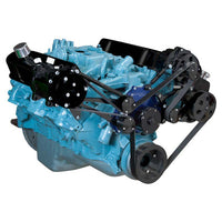 Pontiac Serpentine Conversion - AC, Power Steering & Alternator - Electric Water Pump - Black