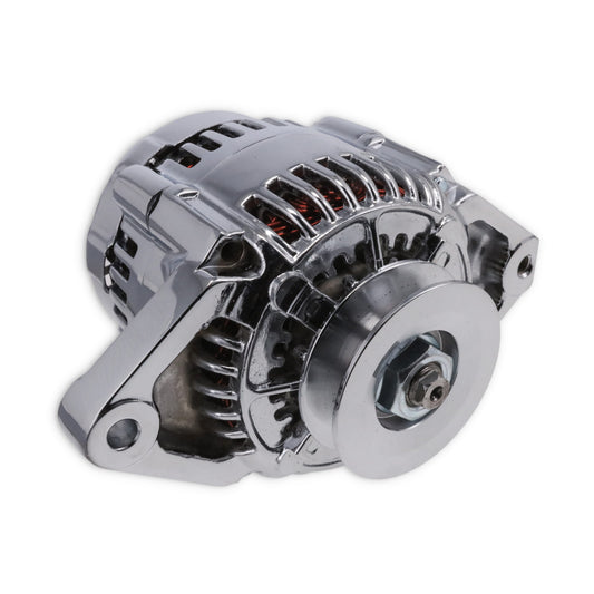 Denso Style 90 Amp Mini Alternator - Chrome