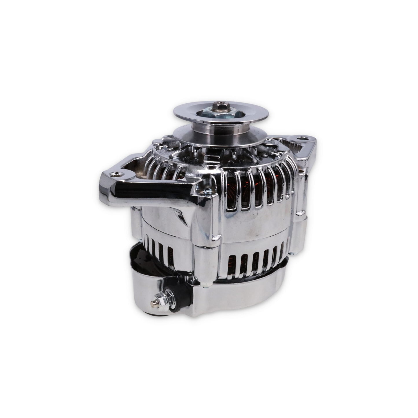 Denso Style 90 Amp Mini Alternator - Chrome