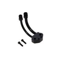 Curved A/C Manifold Fitting for Sanden SD-7 - Black