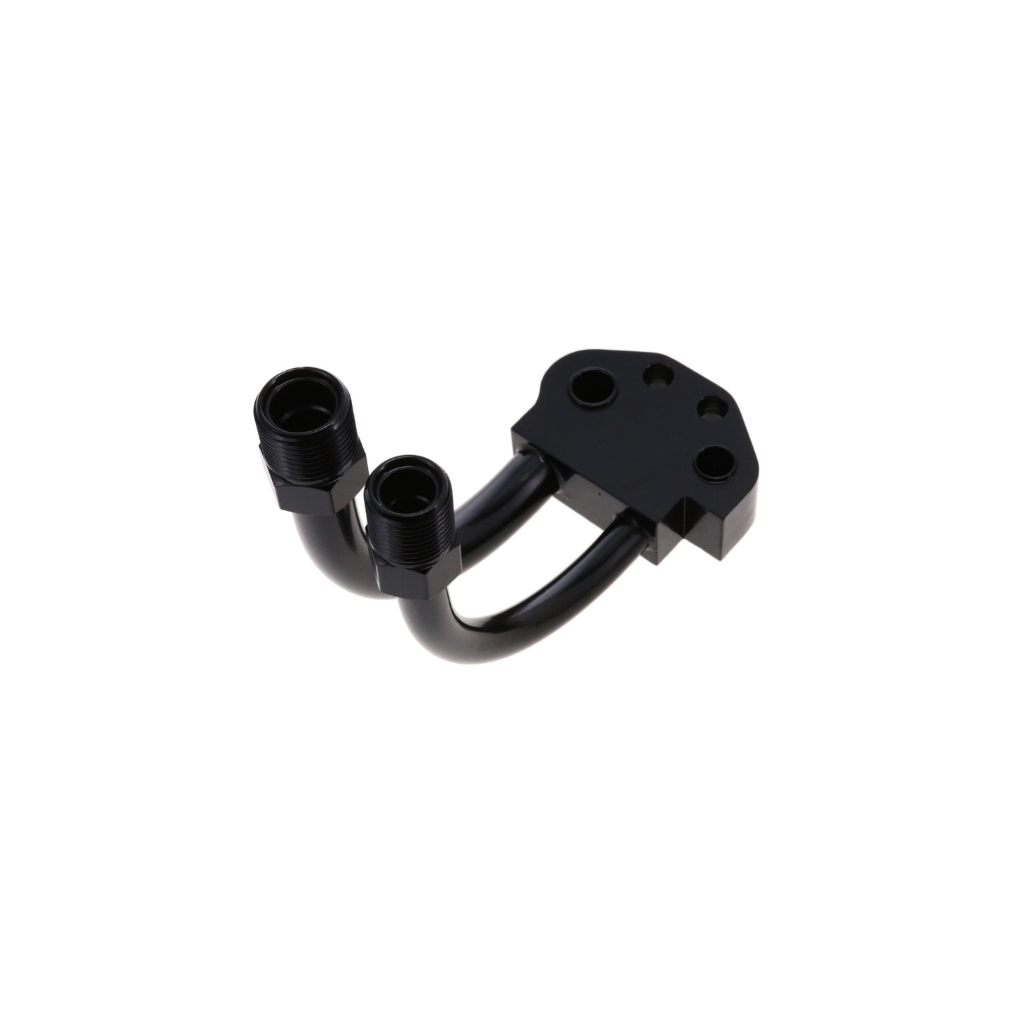 Curved A/C Manifold Fitting for Sanden SD-7 - Black