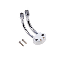 Curved A/C Manifold Fitting for Sanden SD-7 - Chrome